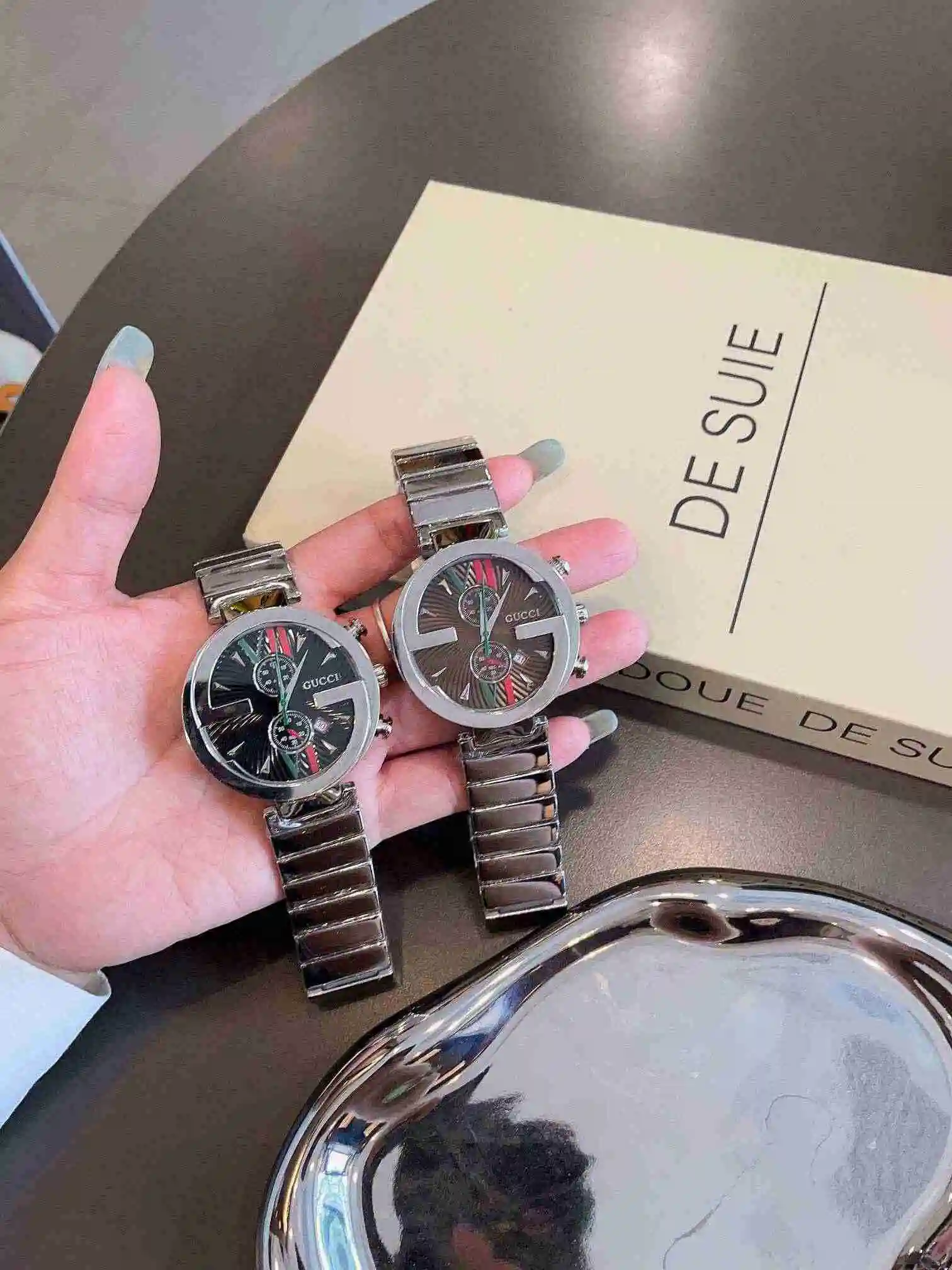 General Watches Gucci GUCCI Watch Couple Watch Paired with Original Fully Automatic Mechanical Movement Top grade 316 Precision Steel Case with Mineral Super Strong Mirror Diameter 45mm KK view 9