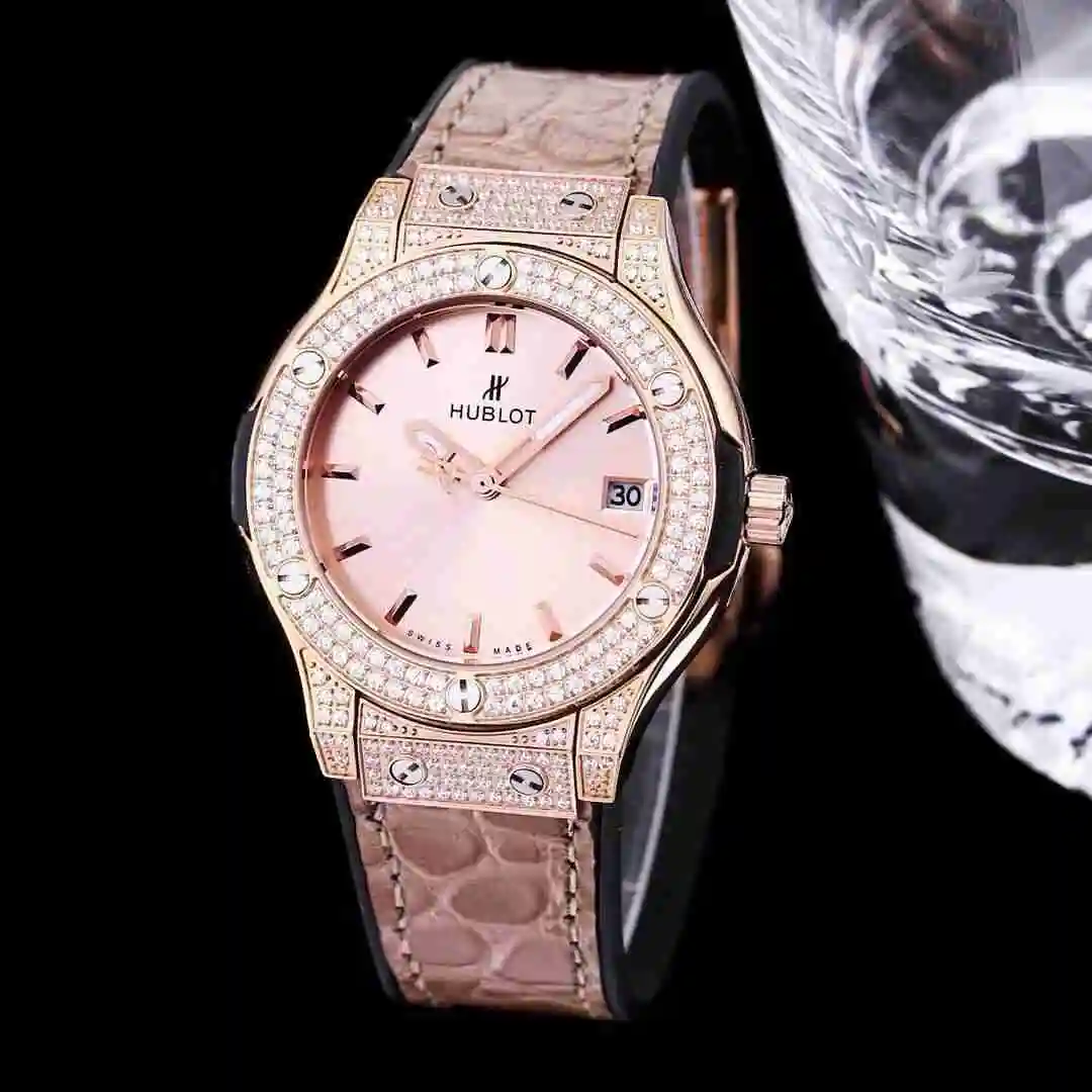 General Watches Hublot Yubo Watch Women's Watch Paired with Original Fully Automatic Mechanical Movement Top Grade 316 Precision Steel Case with Mineral Super Strong Mirror Diameter 40mm KK03350 view 8