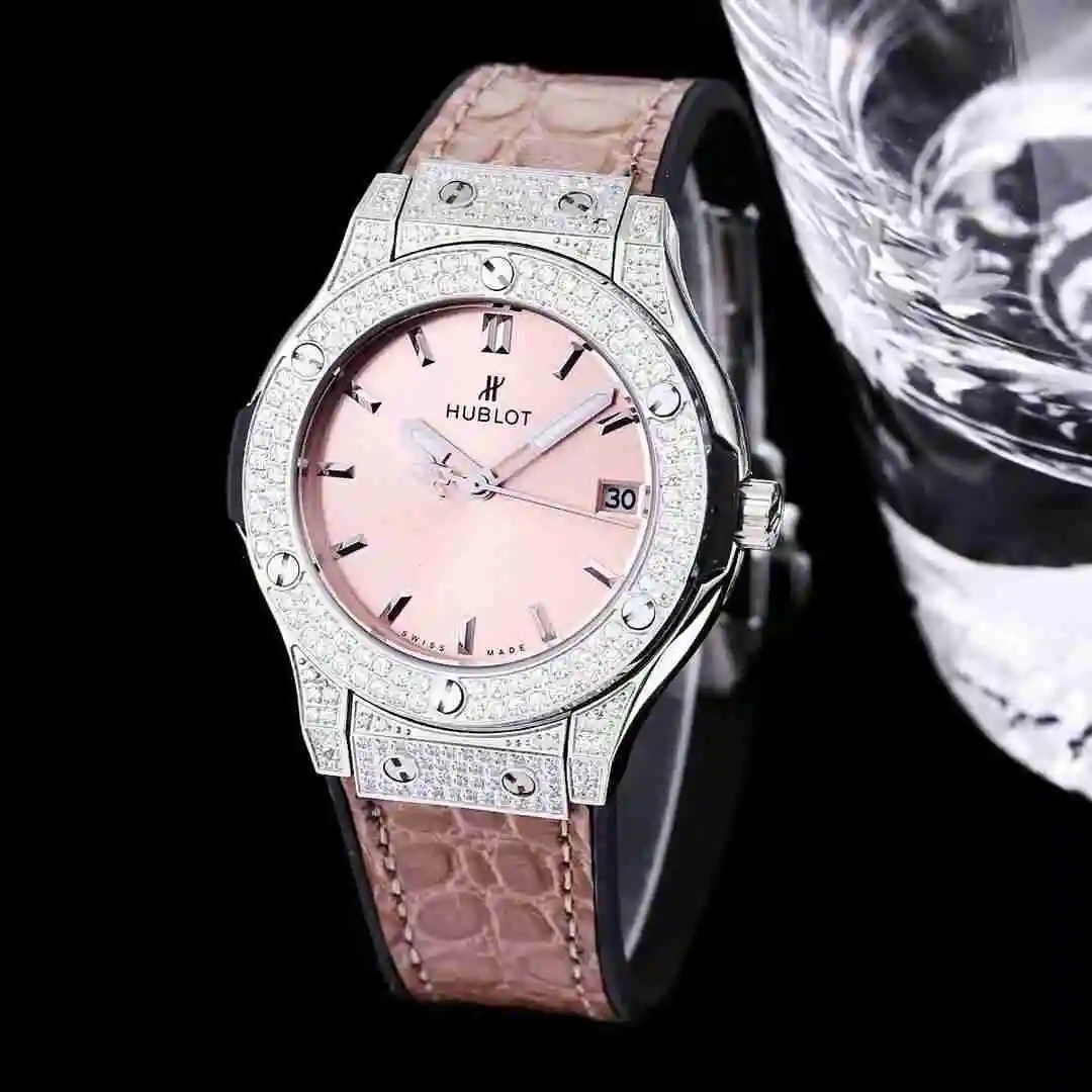 General Watches Hublot Yubo Watch Women's Watch Paired with Original Fully Automatic Mechanical Movement Top Grade 316 Precision Steel Case with Mineral Super Strong Mirror Diameter 40mm KK03350 view 9
