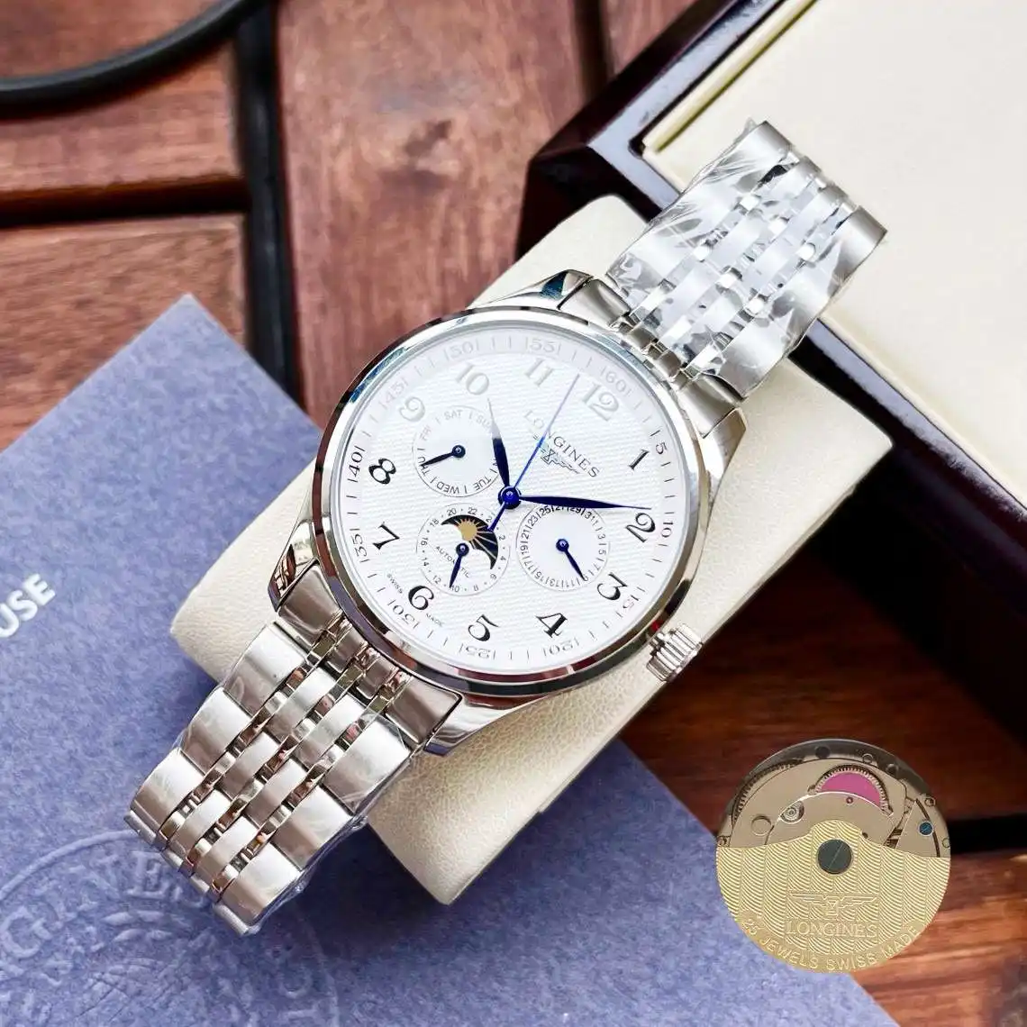 General Watches Watch, men's watch with original fully automatic mechanical movement, top 316 stainless steel case and strap, mineral super mirror, diameter 40mm KK ) view 5