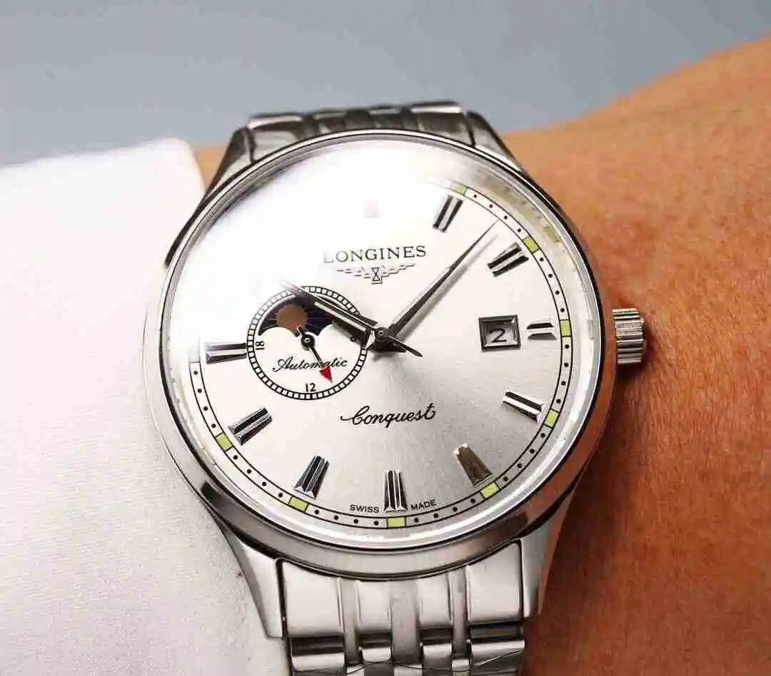 General Watches Longines Watch Men's Watch Paired with Original Fully Automatic Mechanical Movement Top Grade 316 Precision Steel Case with Mineral Super Strong Mirror Diameter 40mm KK06500 2 view 9