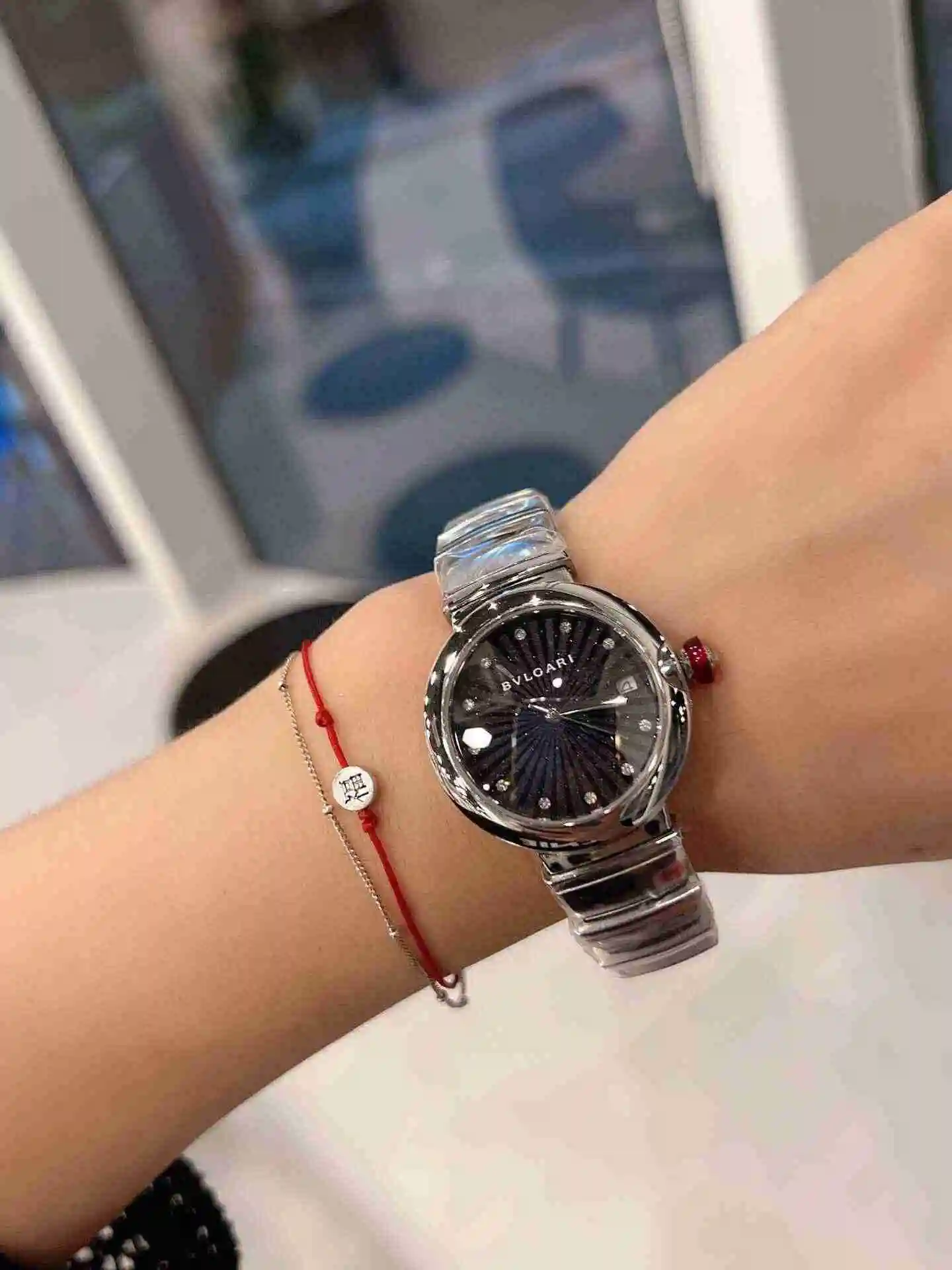 General Watches Bvlgari Bulgari Watch Women's Watch Paired with Original Fully Automatic Mechanical Movement Top Grade 316 Precision Steel Case with Mineral Super Strong Mirror Diameter 33mm KK view 2