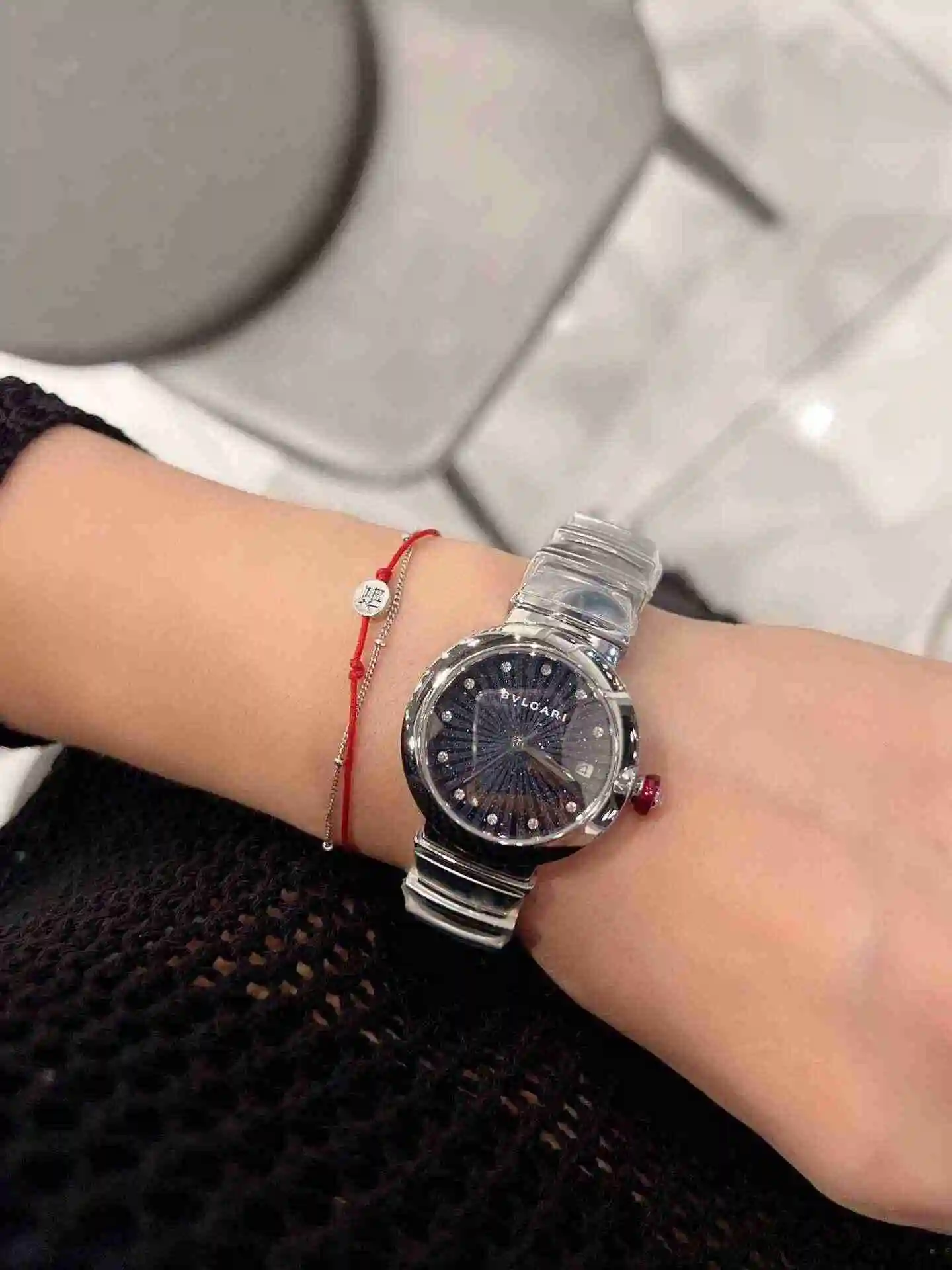 General Watches Bvlgari Bulgari Watch Women's Watch Paired with Original Fully Automatic Mechanical Movement Top Grade 316 Precision Steel Case with Mineral Super Strong Mirror Diameter 33mm KK view 3