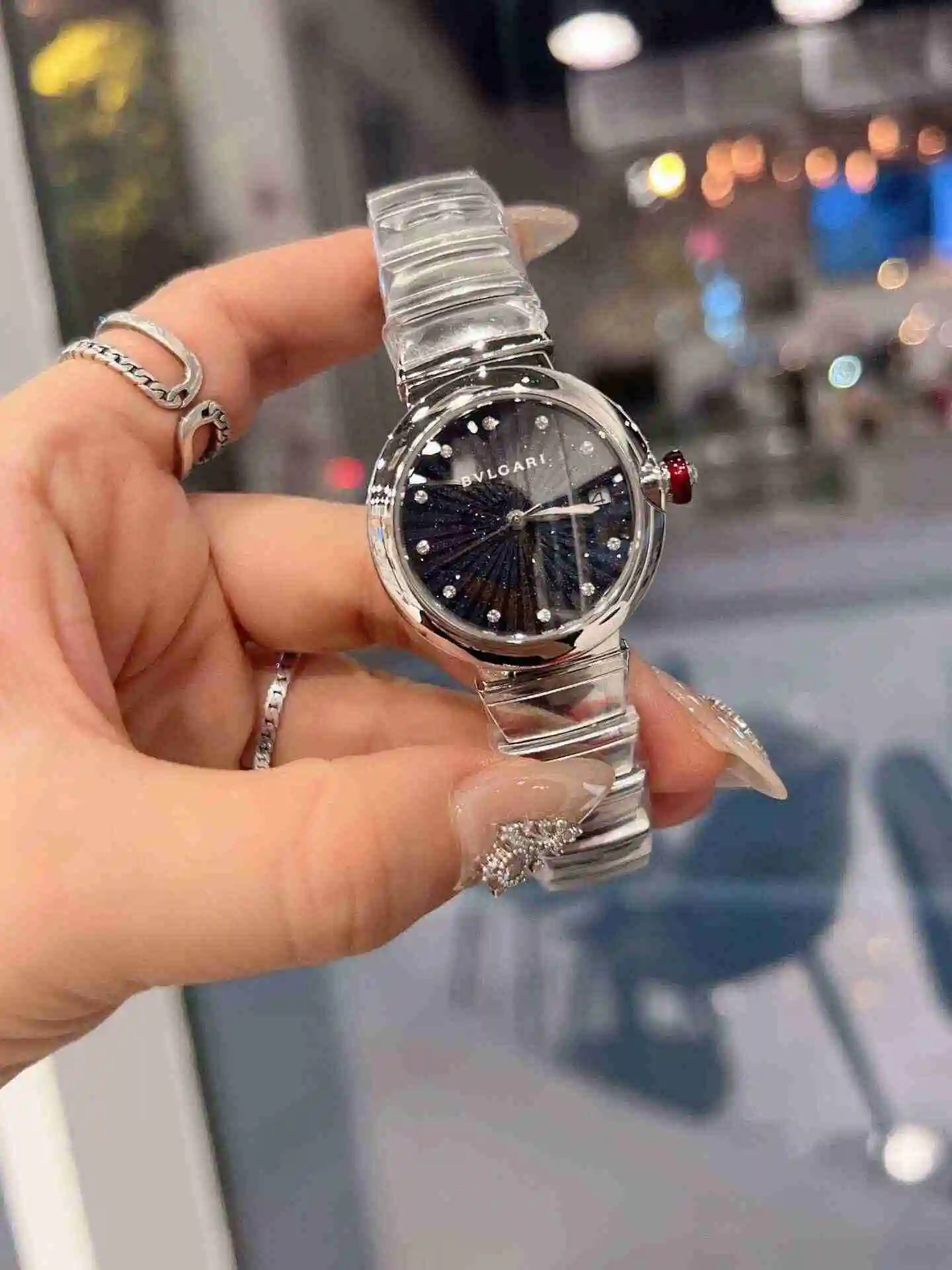 General Watches Bvlgari Bulgari Watch Women's Watch Paired with Original Fully Automatic Mechanical Movement Top Grade 316 Precision Steel Case with Mineral Super Strong Mirror Diameter 33mm KK view 6