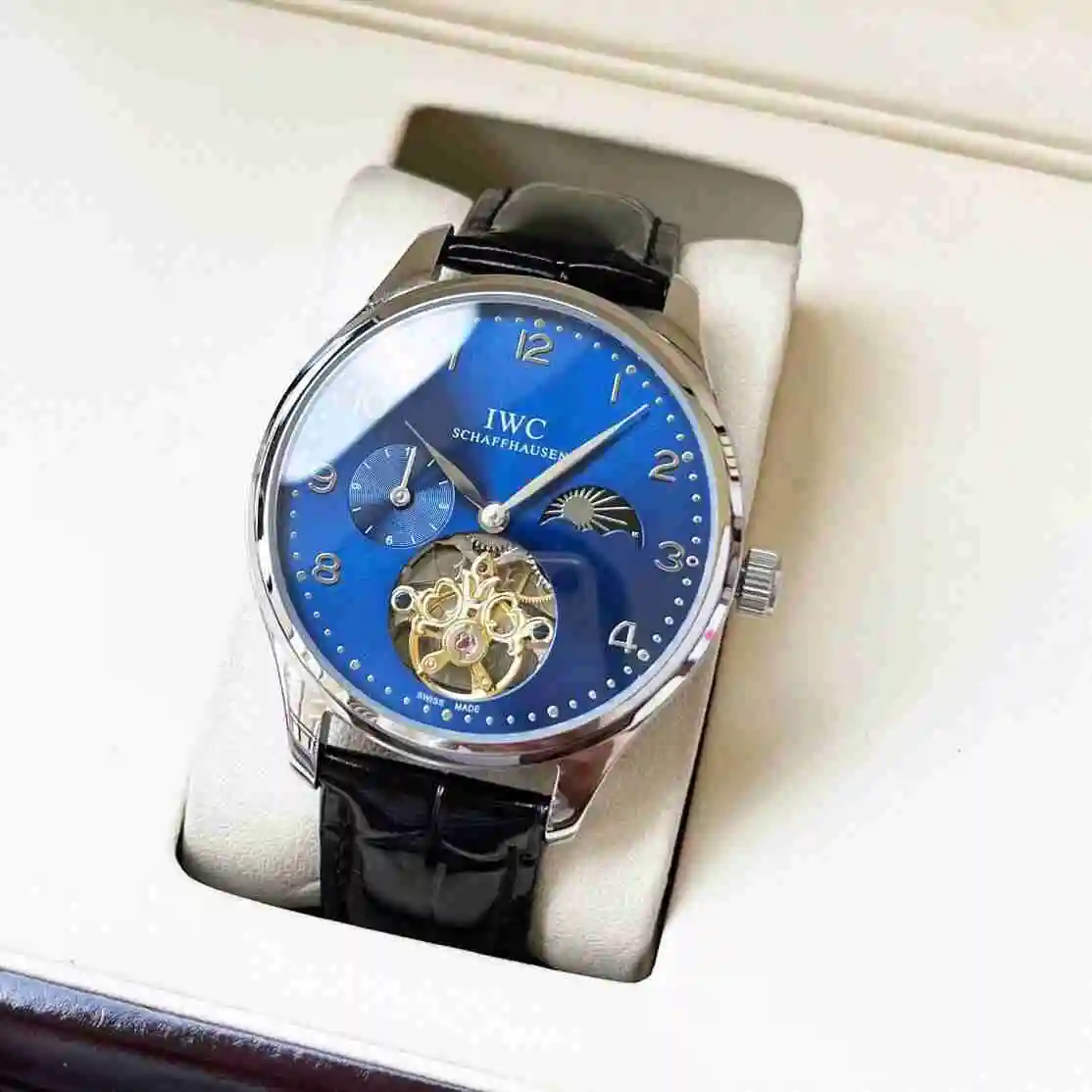 General Watches IWC Wanguo Watch Men's Watch Paired with Original Fully Automatic Mechanical Movement Top Grade 316 Precision Steel Case with Mineral Super Strong Mirror Diameter 42mm KK05350 view 9