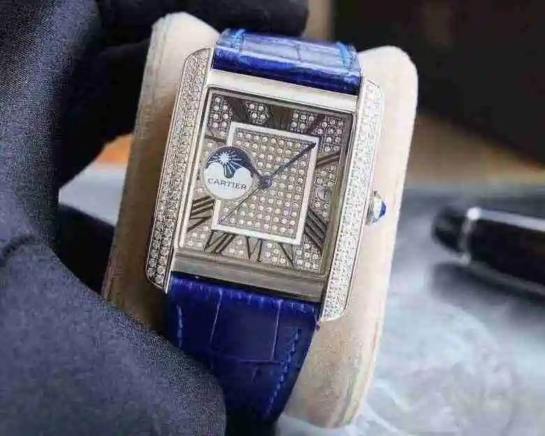 General Watches Cartier White 900 Gold 950 Diamond+50 Watch view 6