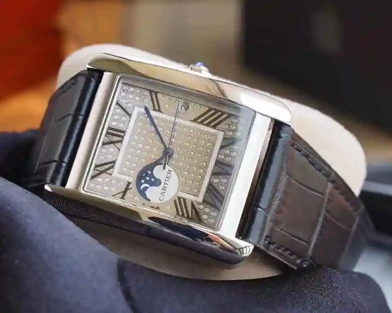 General Watches Cartier White 900 Gold 950 Diamond+50 Watch view 7