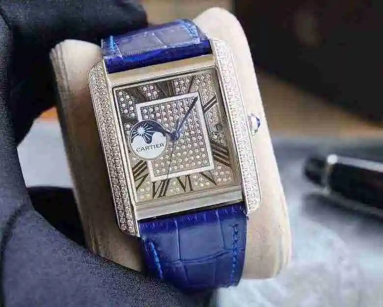 General Watches Cartier White 900 Gold 950 Diamond+50 Watch view 9