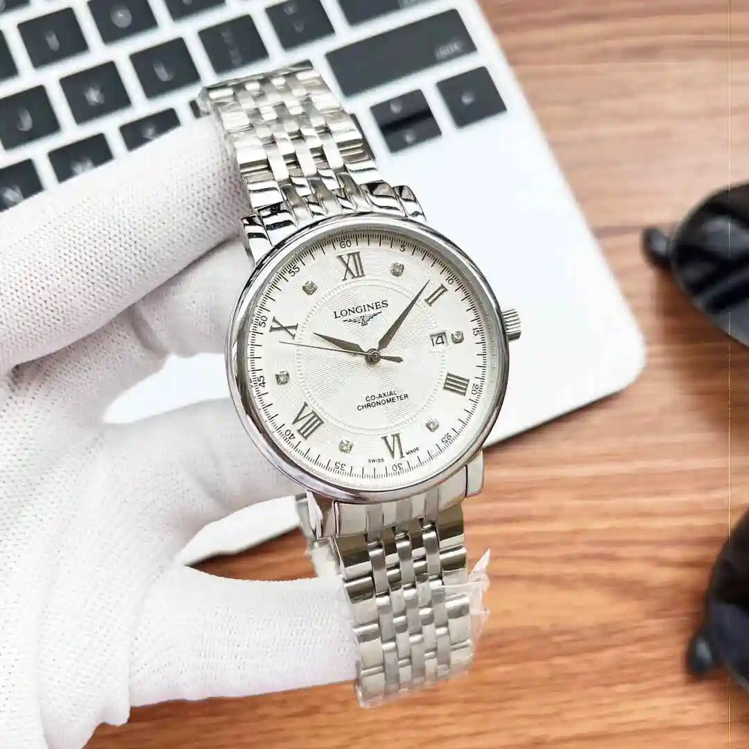 General Watches Longines Watch Men's Watch Paired with Original Fully Automatic Mechanical Movement Top Grade 316 Precision Steel Case with Mineral Super Strong Mirror Diameter 40mm KK04050 view 9
