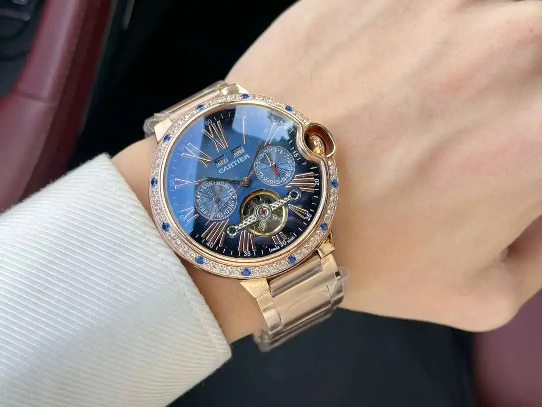 General Watches Watch Men's watch with original fully automatic mechanical movement, top-grade 316 stainless steel case and strap, mineral super mirror, diameter 44cm KK05850 1 view 4