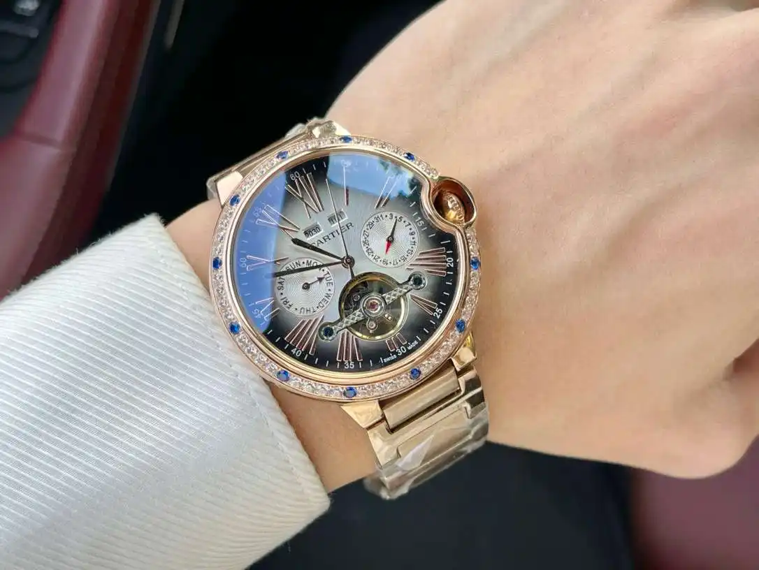 General Watches Watch Men's watch with original fully automatic mechanical movement, top-grade 316 stainless steel case and strap, mineral super mirror, diameter 44cm KK05850 1 view 5