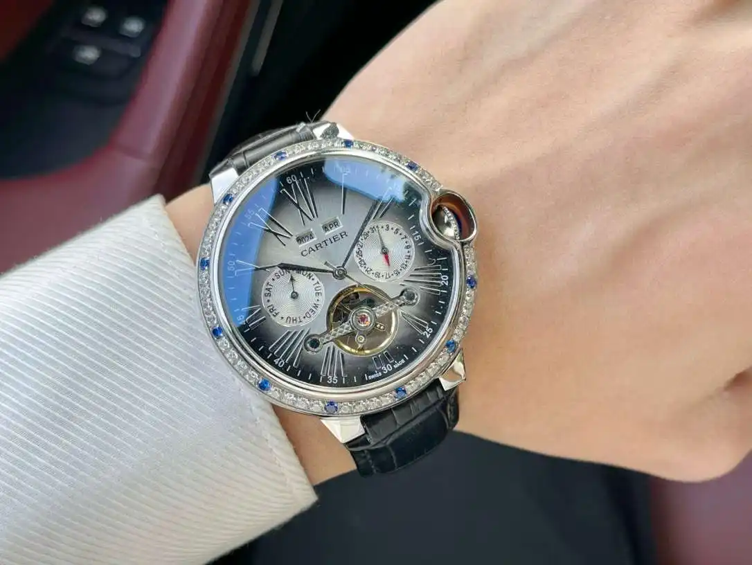 General Watches Watch Men's watch with original fully automatic mechanical movement, top-grade 316 stainless steel case and strap, mineral super mirror, diameter 44cm KK05850 1 view 6