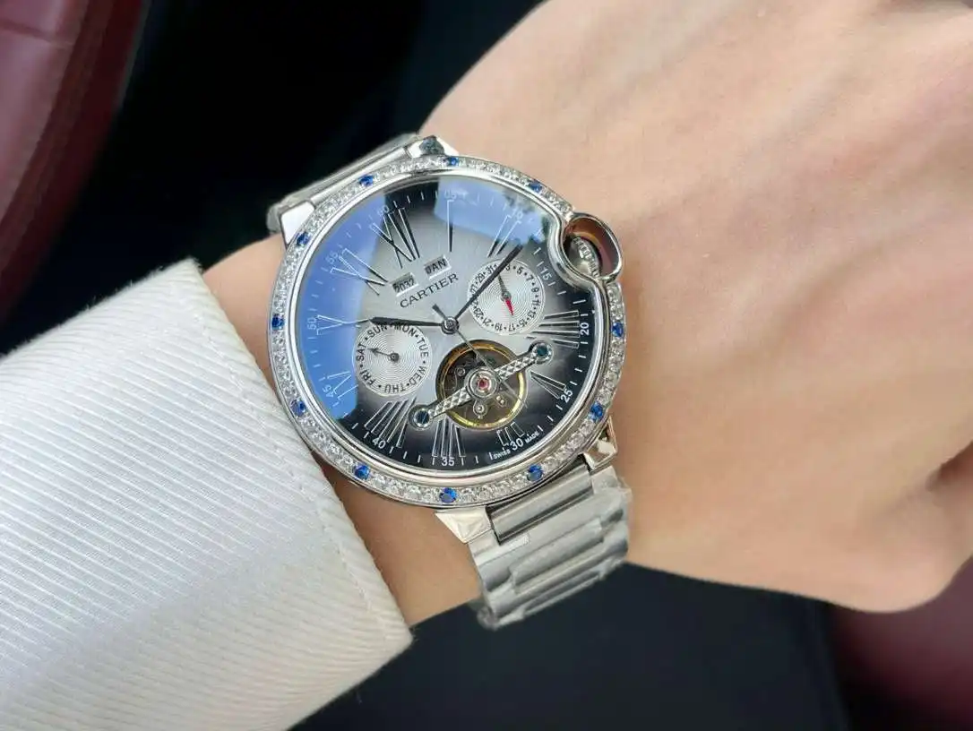General Watches Watch Men's watch with original fully automatic mechanical movement, top-grade 316 stainless steel case and strap, mineral super mirror, diameter 44cm KK05850 1 view 7