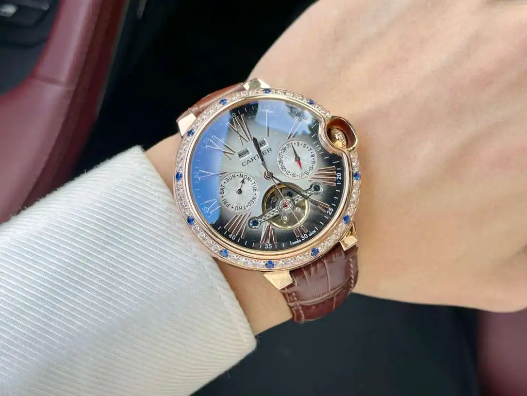 General Watches Watch Men's watch with original fully automatic mechanical movement, top-grade 316 stainless steel case and strap, mineral super mirror, diameter 44cm KK05850 1 view 8
