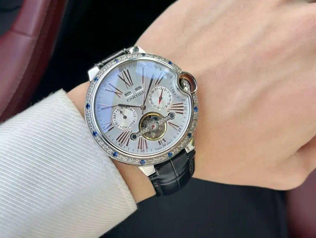 General Watches Watch Men's watch with original fully automatic mechanical movement, top-grade 316 stainless steel case and strap, mineral super mirror, diameter 44cm KK05850 1 view 9