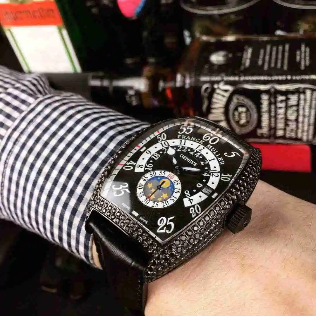 General Watches Franck Muller Frank Muller 350 Rose Black 380 Diamond+150 Watch view 9