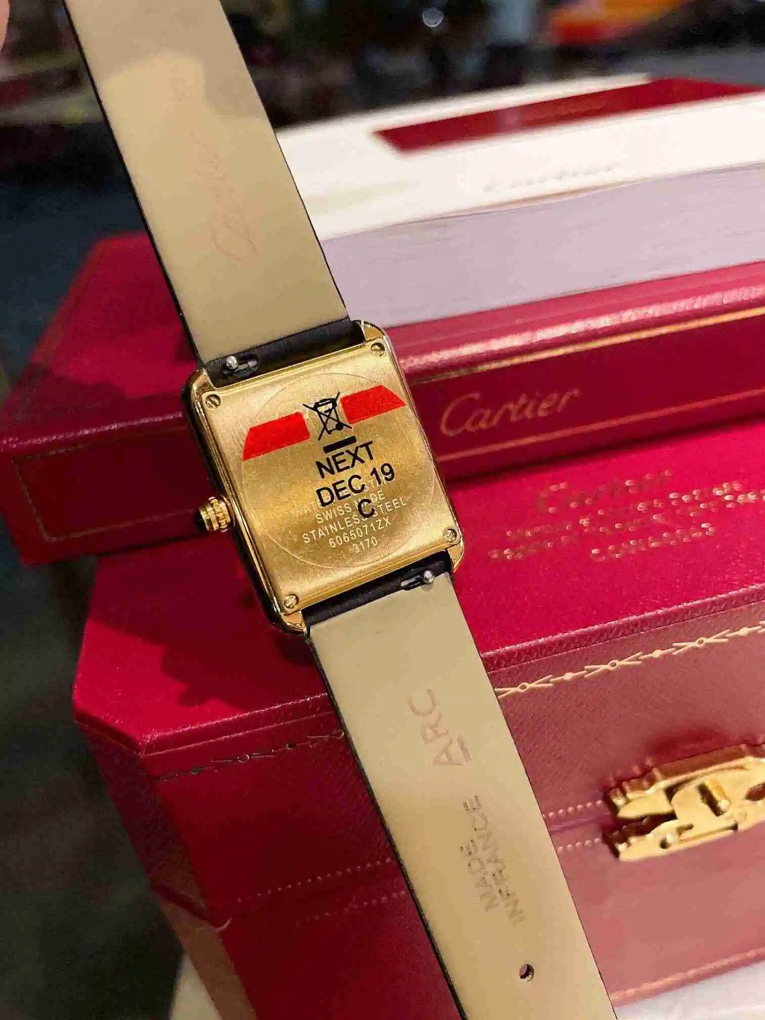 General Watches Cartier Watch Couple Watch Paired with Original Fully Automatic Mechanical Movement Top grade 316 Precision Steel Case Case with Mineral Super Strong Mirror Diameter 27MMX34MM KK03350 view 6