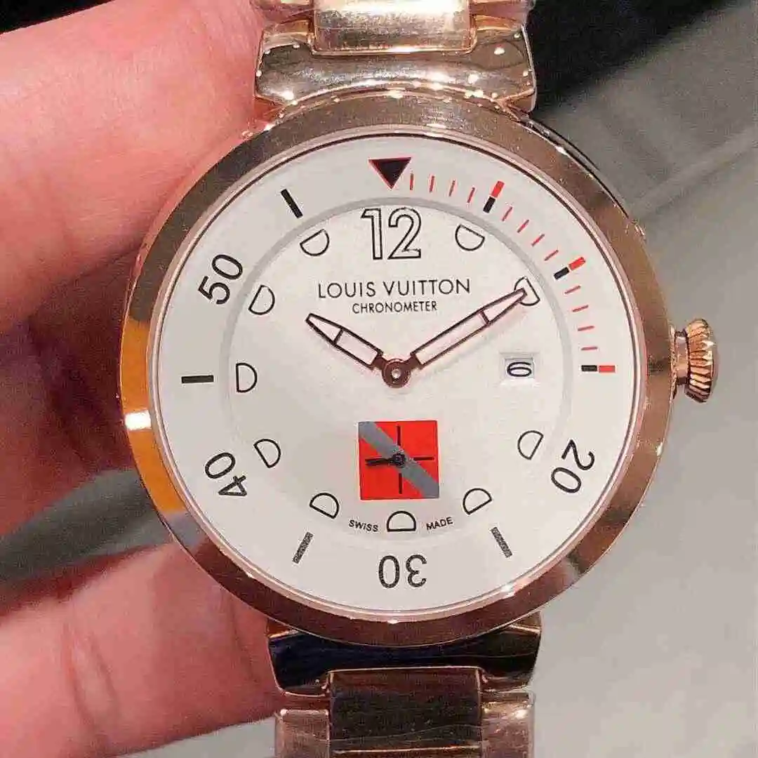 General Watches LV watch for men with original fully automatic mechanical movement, top grade 316 precision steel case with mineral super strong mirror diameter 42mm KK03150 view 7