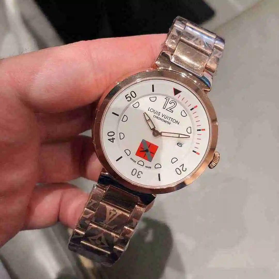 General Watches LV watch for men with original fully automatic mechanical movement, top grade 316 precision steel case with mineral super strong mirror diameter 42mm KK03150 view 9