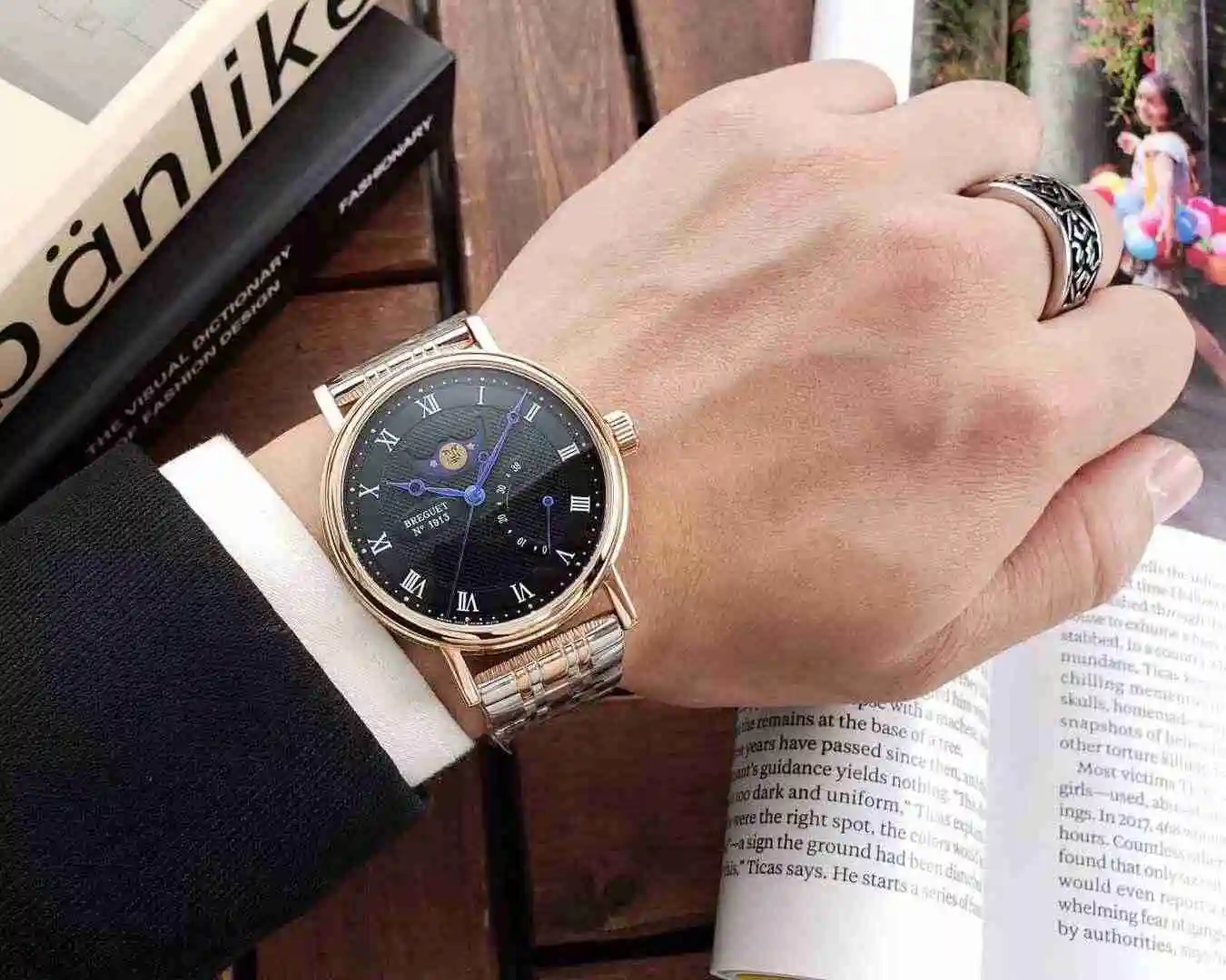 General Watches Baoji White 390 Gold 410 Steel+20 Diamond+50 Watch view 3