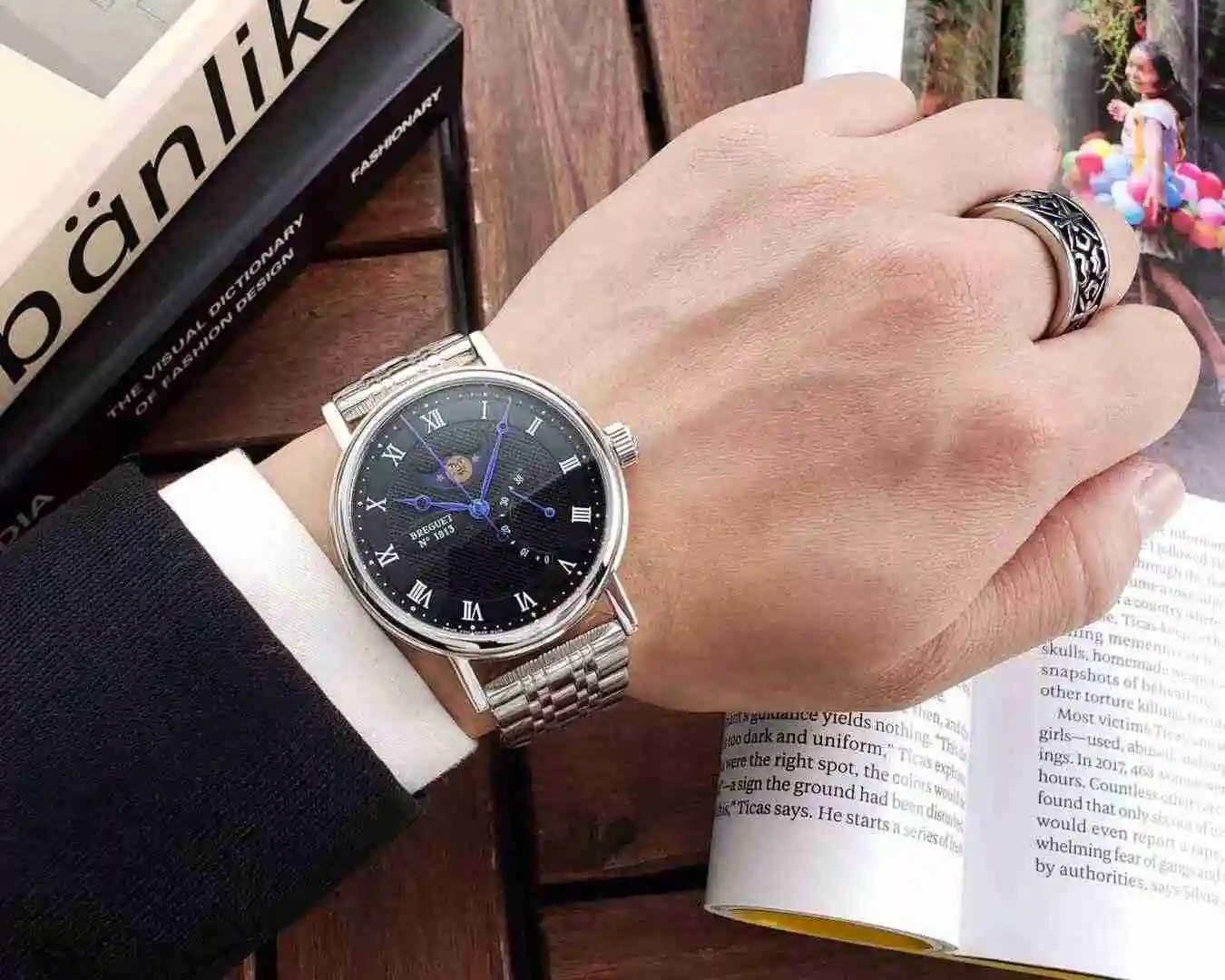 General Watches Baoji White 390 Gold 410 Steel+20 Diamond+50 Watch view 5