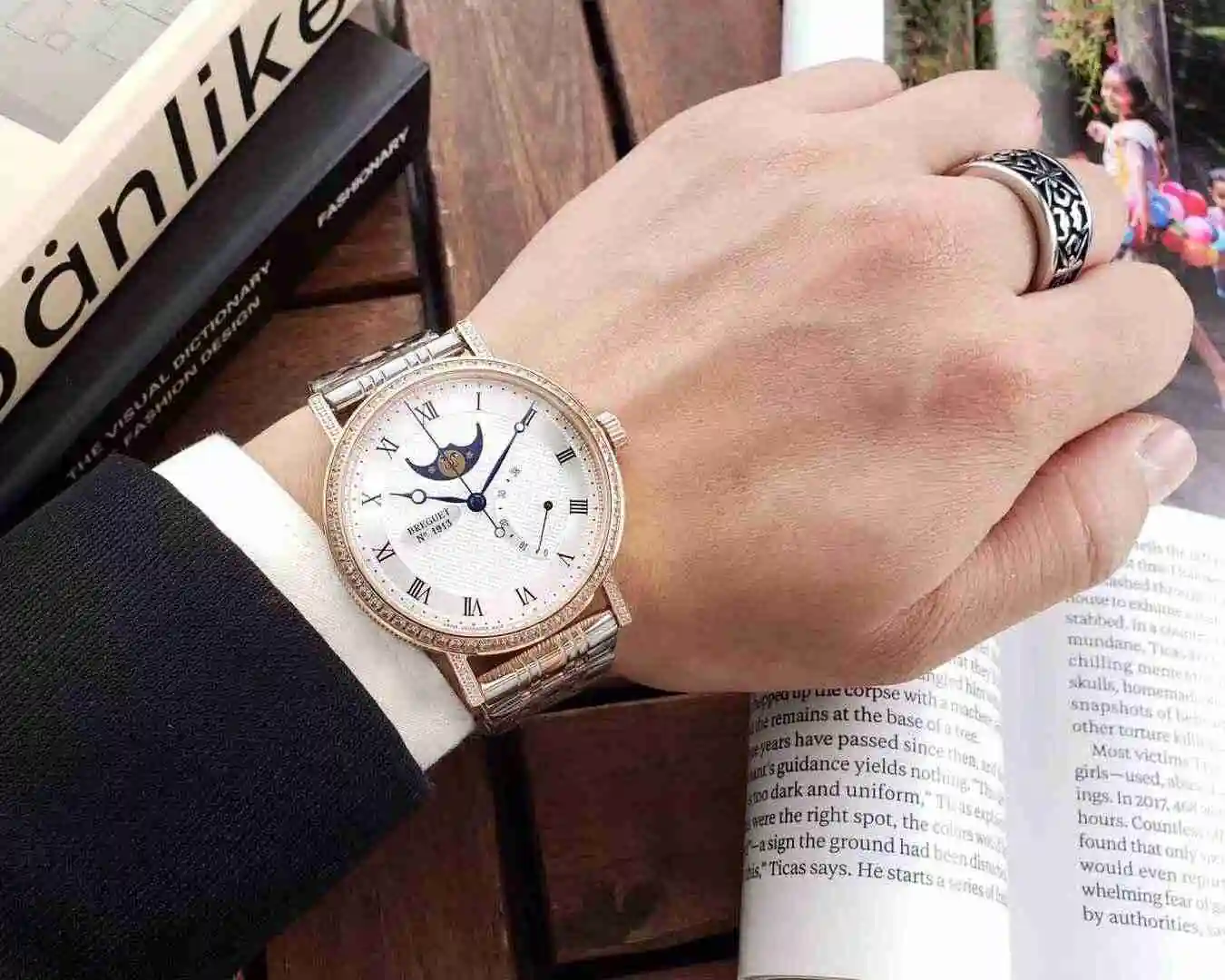 General Watches Baoji White 390 Gold 410 Steel+20 Diamond+50 Watch view 6