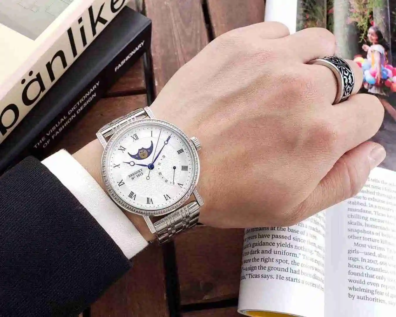 General Watches Baoji White 390 Gold 410 Steel+20 Diamond+50 Watch view 8