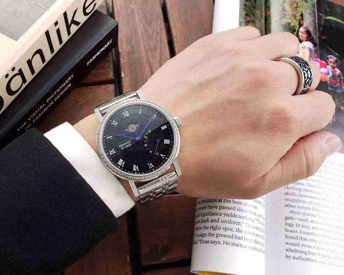 General Watches Baoji White 390 Gold 410 Steel+20 Diamond+50 Watch view 9