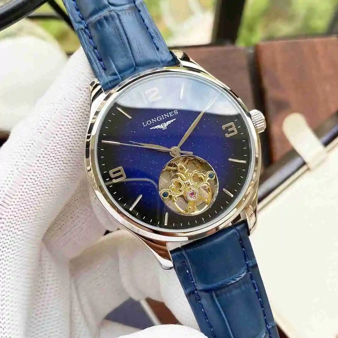 General Watches Longines watch for men with original fully automatic mechanical movement, top grade 316 precision steel case with mineral super strong mirror diameter 42mm KK05350 view 6