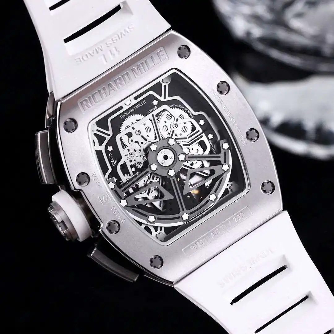 General Watches Richard Mille Richard @ Mill watch men's watch with original fully automatic mechanical movement top 316 stainless steel case strap mineral super mirror KK09800 5 view 3