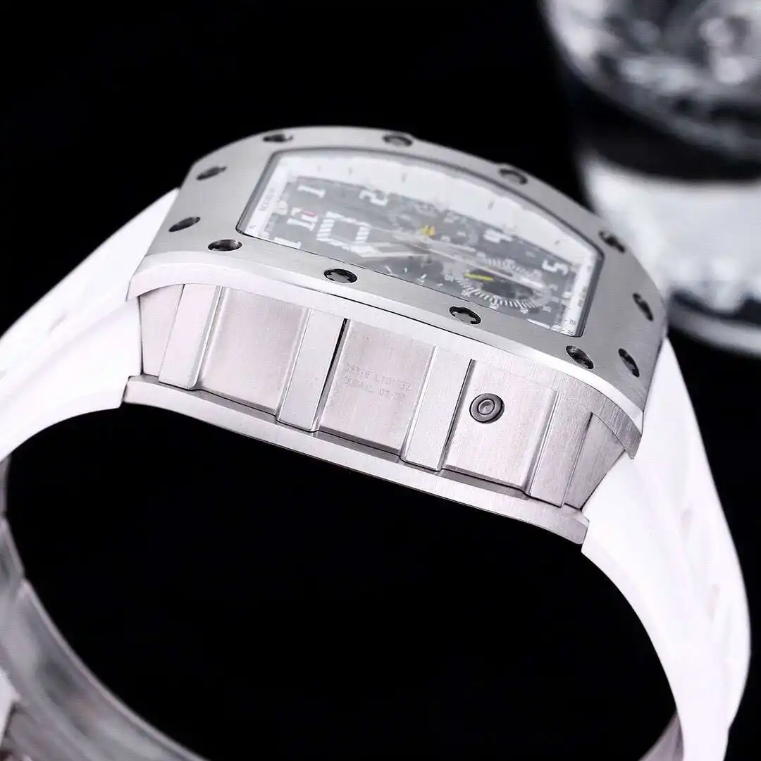 General Watches Richard Mille Richard @ Mill watch men's watch with original fully automatic mechanical movement top 316 stainless steel case strap mineral super mirror KK09800 5 view 4