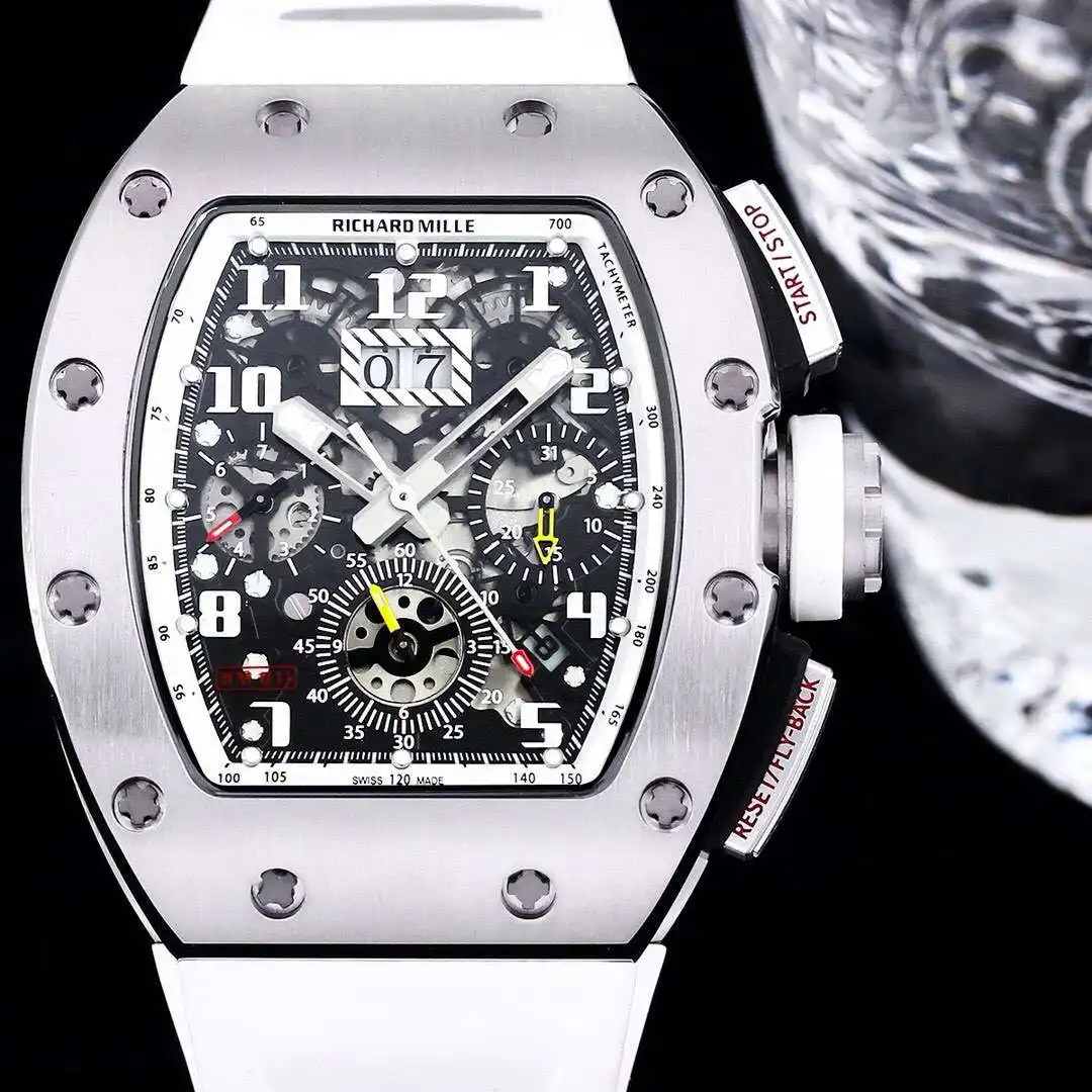 General Watches Richard Mille Richard @ Mill watch men's watch with original fully automatic mechanical movement top 316 stainless steel case strap mineral super mirror KK09800 5 view 8