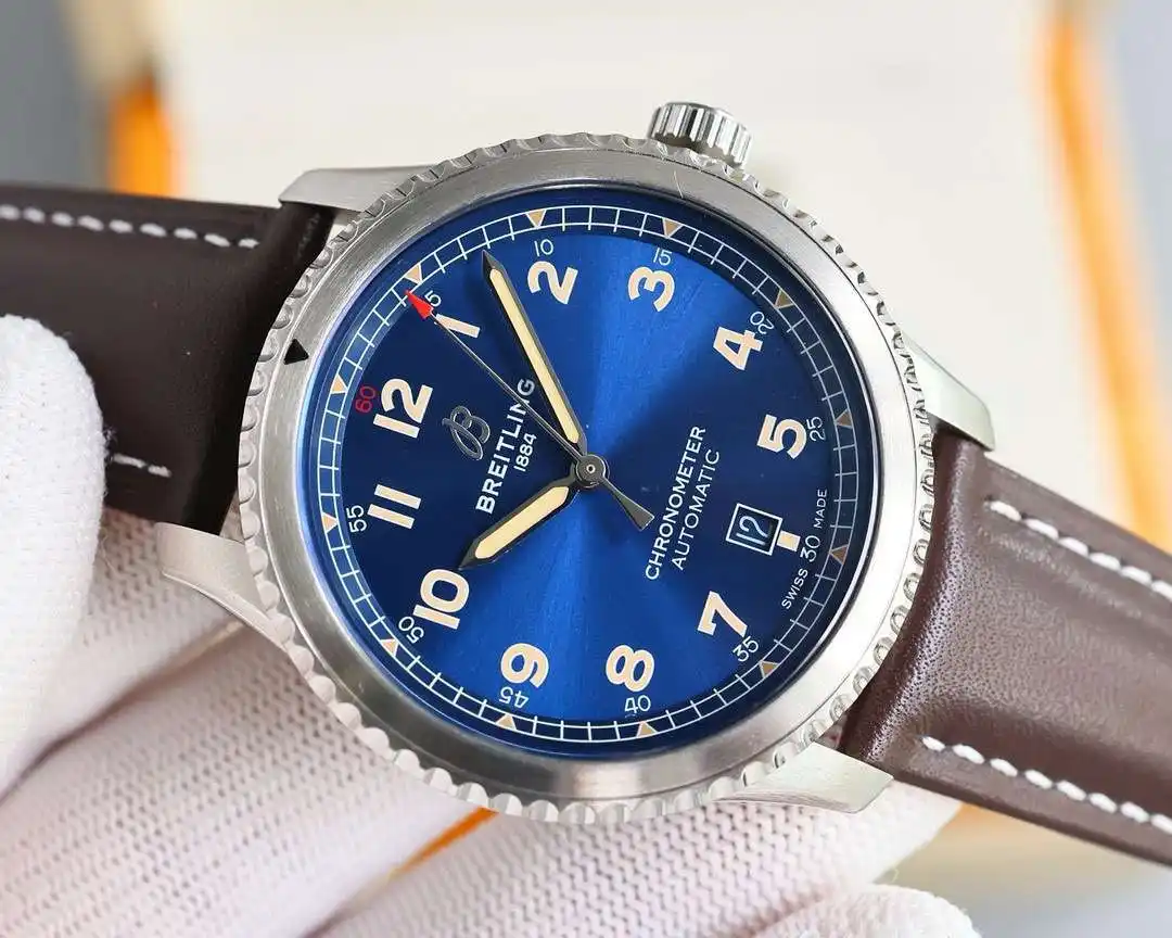 General Watches Breitling Watch Bai@Ling men's watch with original fully automatic mechanical movement, top-grade 316 stainless steel case and strap, mineral super mirror, diameter 41mm KK09850 1 view 7