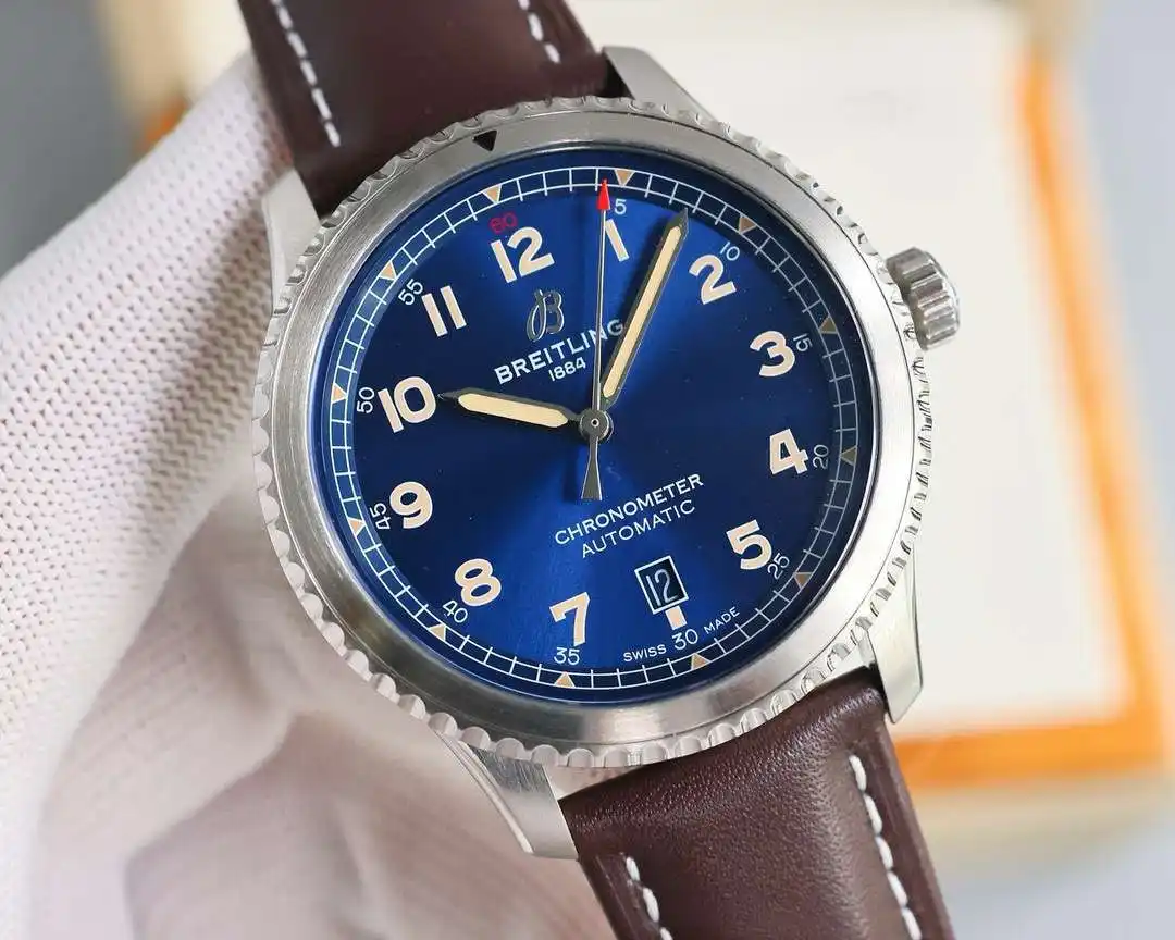 General Watches Breitling Watch Bai@Ling men's watch with original fully automatic mechanical movement, top-grade 316 stainless steel case and strap, mineral super mirror, diameter 41mm KK09850 1 view 8