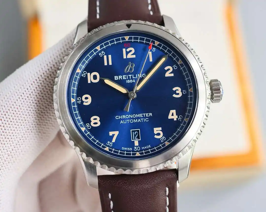 General Watches Breitling Watch Bai@Ling men's watch with original fully automatic mechanical movement, top-grade 316 stainless steel case and strap, mineral super mirror, diameter 41mm KK09850 1 view 9