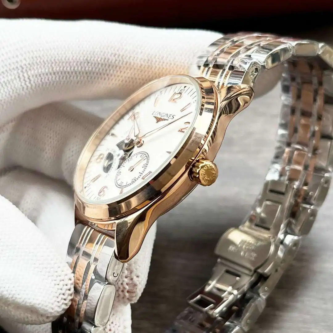 General Watches Longines Watch Lang@ men's watch with original fully automatic mechanical movement, top-grade 316 stainless steel case and strap, mineral super mirror, diameter 42mm KK04050 4 view 4