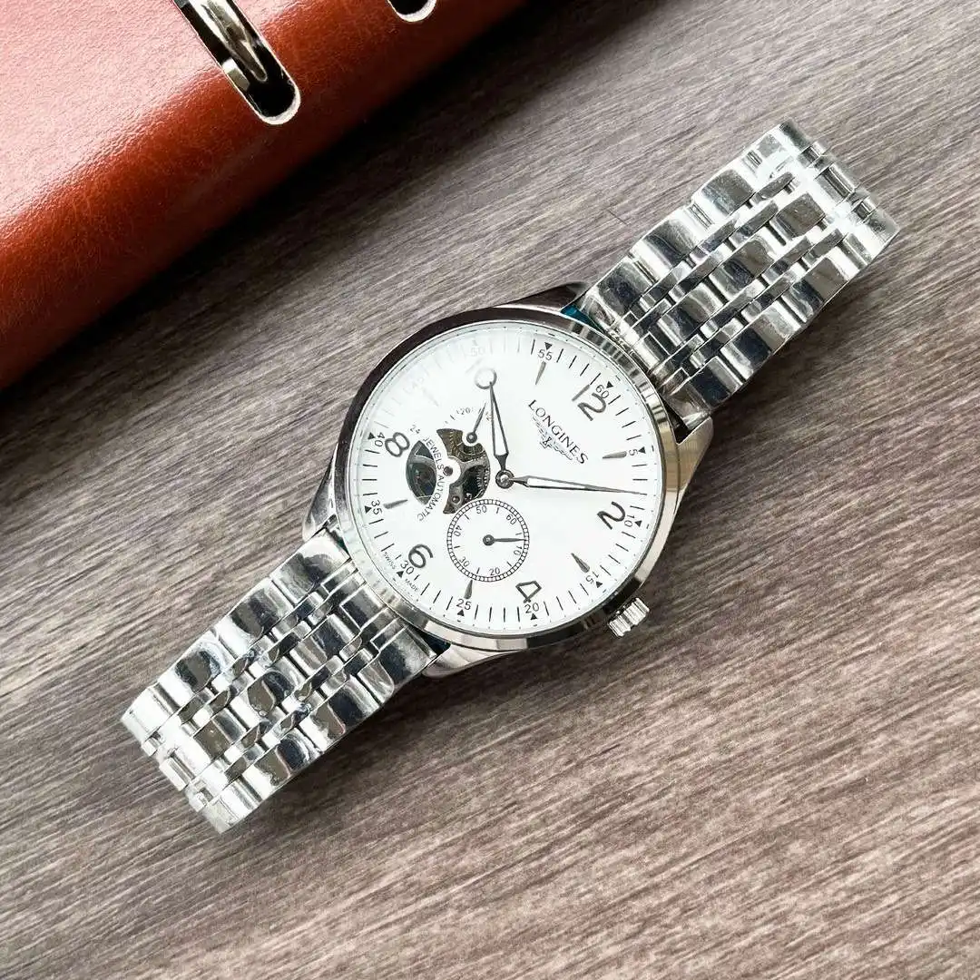 General Watches Longines Watch Lang@ men's watch with original fully automatic mechanical movement, top-grade 316 stainless steel case and strap, mineral super mirror, diameter 42mm KK04050 4 view 5