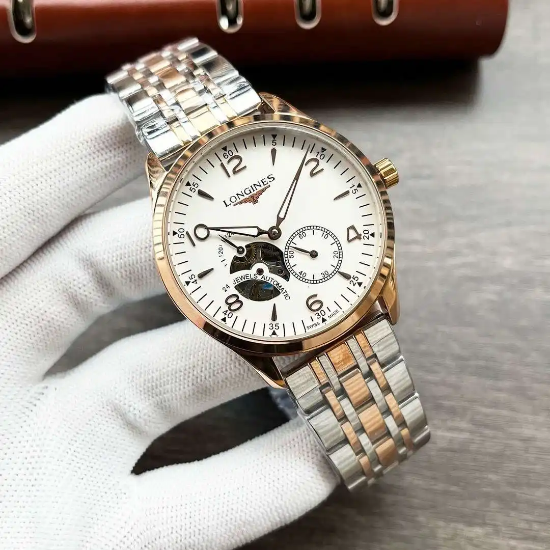 General Watches Longines Watch Lang@ men's watch with original fully automatic mechanical movement, top-grade 316 stainless steel case and strap, mineral super mirror, diameter 42mm KK04050 4 view 9