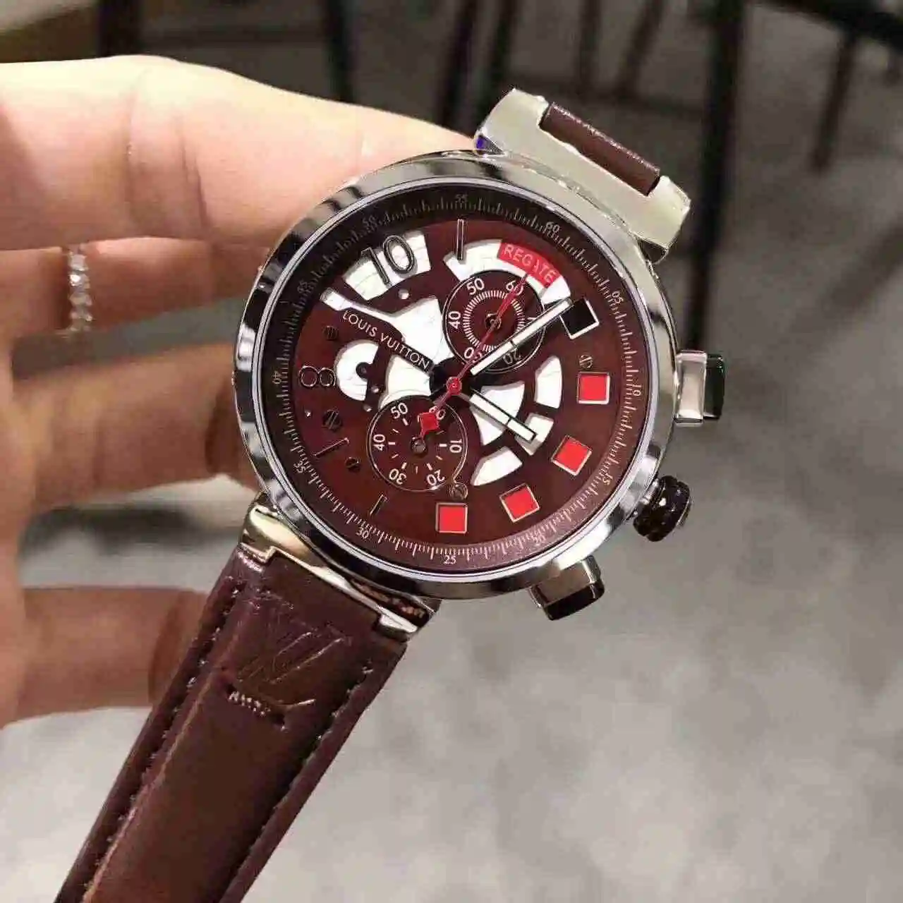 General Watches LV watch for men with original fully automatic mechanical movement, top grade 316 precision steel case with mineral super strong mirror diameter 42mm KK02950 3 view 5
