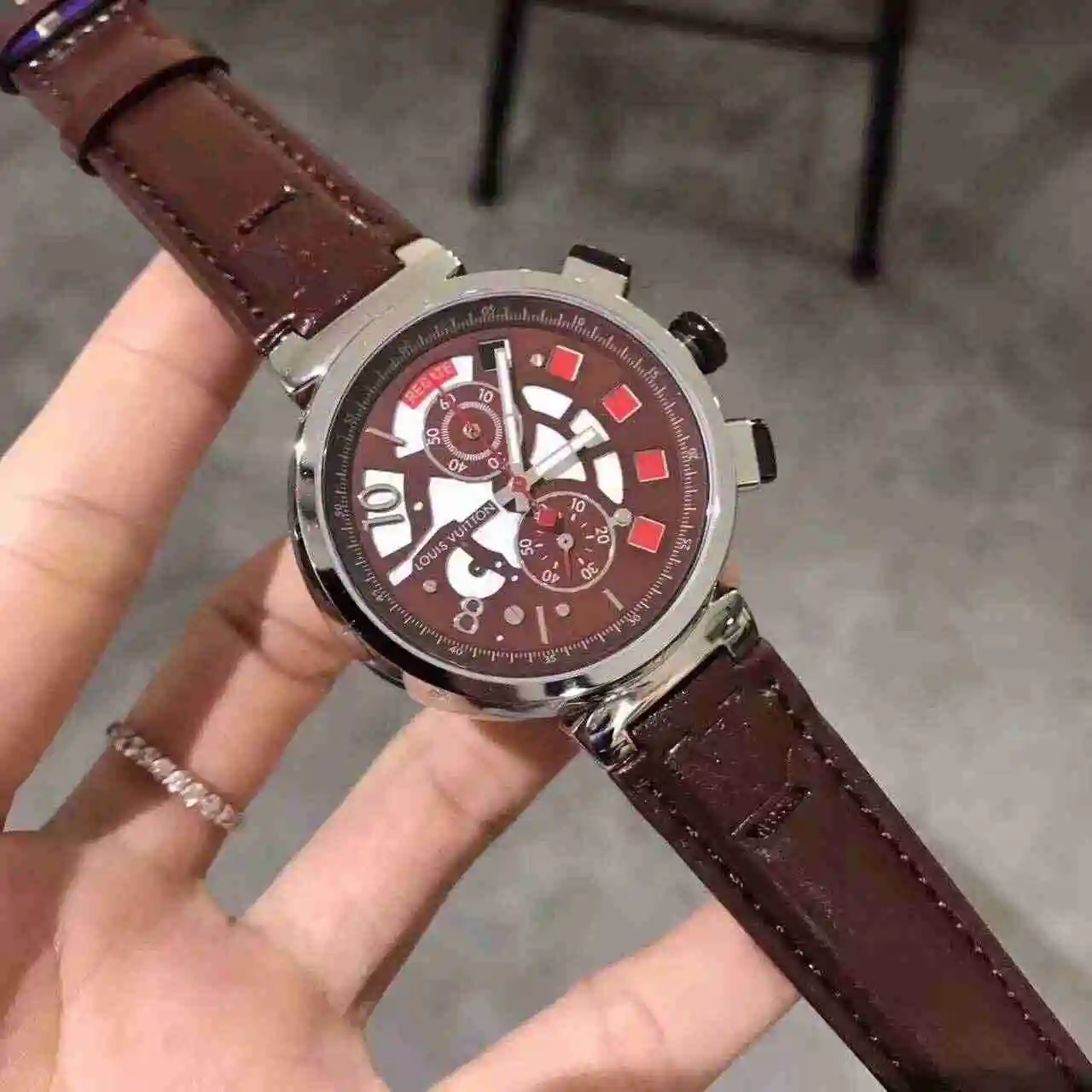 General Watches LV watch for men with original fully automatic mechanical movement, top grade 316 precision steel case with mineral super strong mirror diameter 42mm KK02950 3 view 6