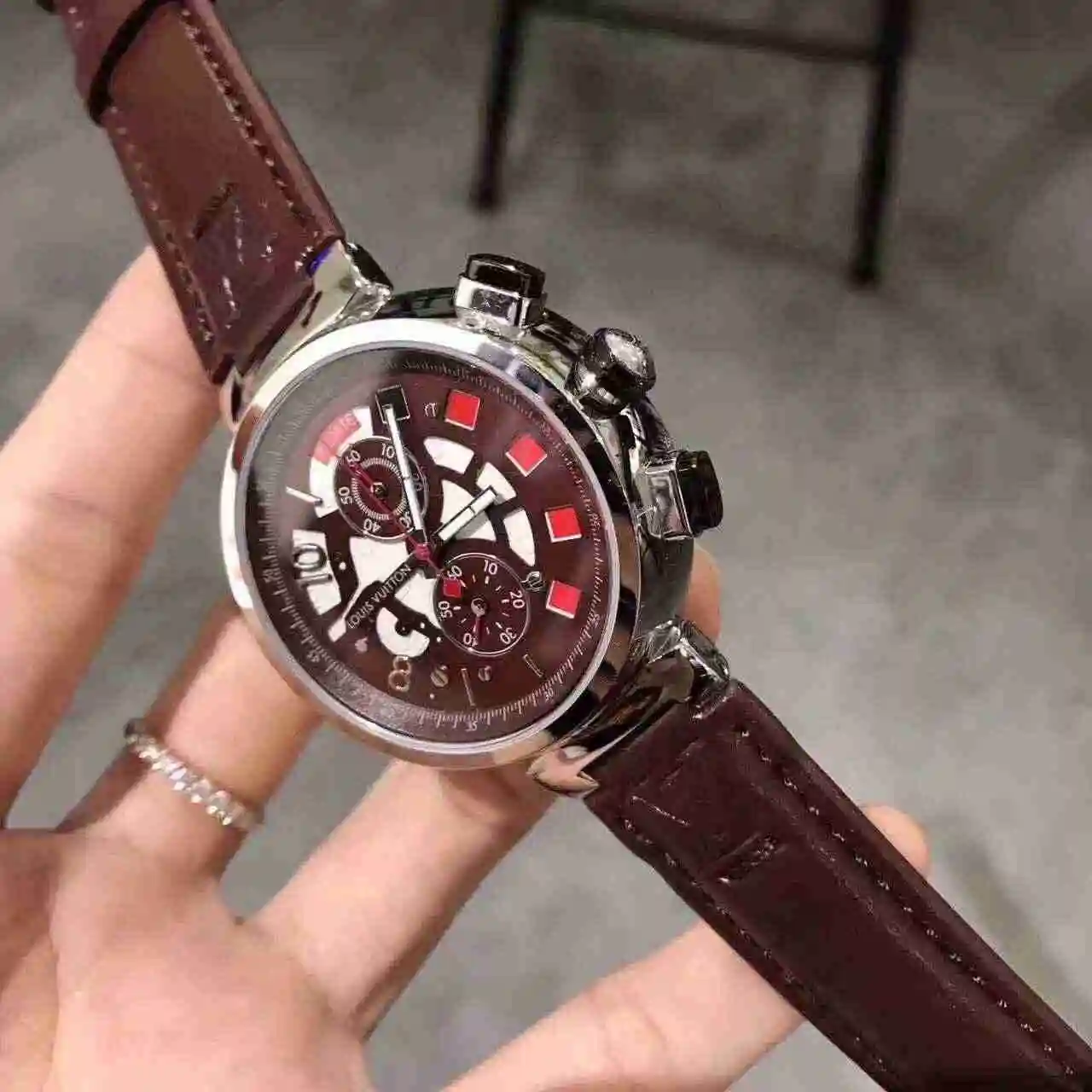 General Watches LV watch for men with original fully automatic mechanical movement, top grade 316 precision steel case with mineral super strong mirror diameter 42mm KK02950 3 view 7