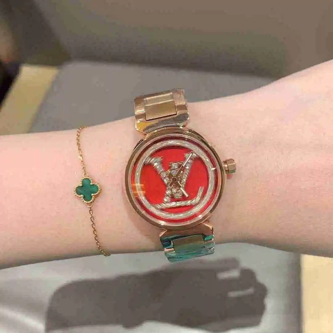 General Watches LV watch for women with original fully automatic mechanical movement, top grade 316 precision steel case with mineral super strong mirror diameter 33mm KK03050 view 9