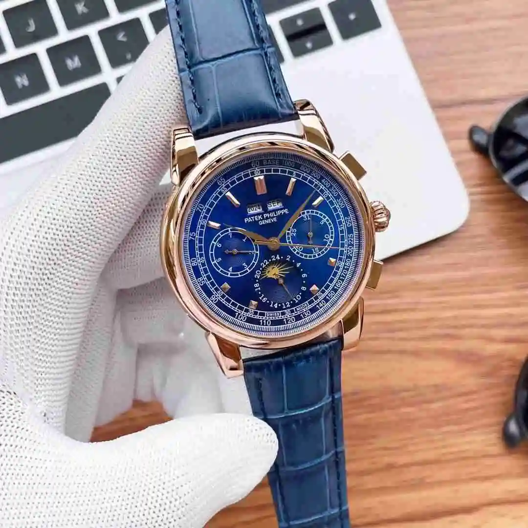 General Watches Patek Philippe Watch Men's Watch Paired with Original Fully Automatic Mechanical Movement Top Grade 316 Precision Steel Case Case with Mineral Super Strong Mirror Diameter 41mm KK05250 1 view 9