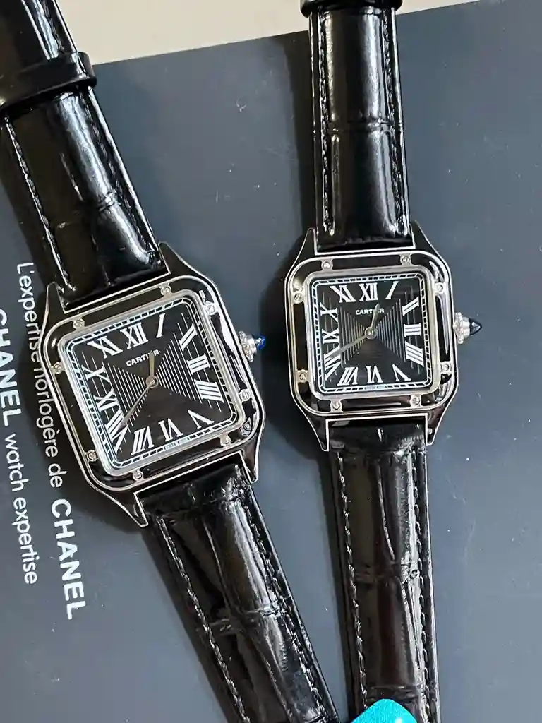 General Watches Cartier@ watch Couple watch with original fully automatic mechanical movement, top 316 stainless steel case and strap, mineral super strong mirror, diameter male 32mm, female 28mm KK3450 1 view 6