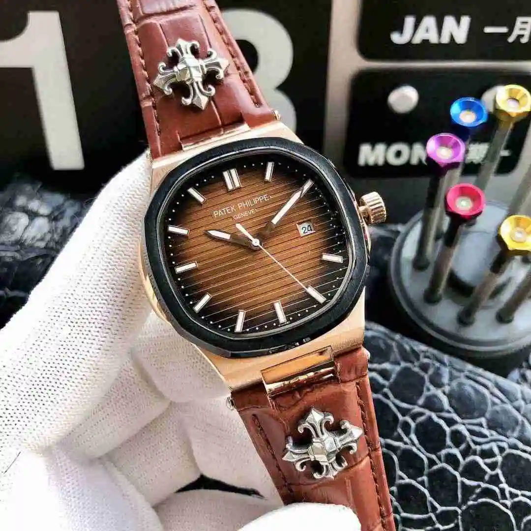 General Watches Patek Philippe Watch Men's Watch Paired with Original Fully Automatic Mechanical Movement Top Grade 316 Precision Steel Case Case with Mineral Super Strong Mirror Diameter 42mm KK04950 view 7