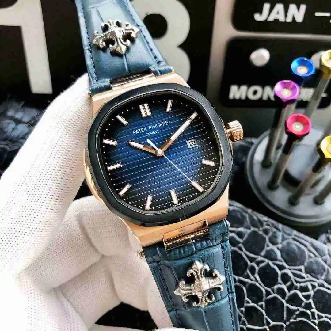 General Watches Patek Philippe Watch Men's Watch Paired with Original Fully Automatic Mechanical Movement Top Grade 316 Precision Steel Case Case with Mineral Super Strong Mirror Diameter 42mm KK04950 view 9