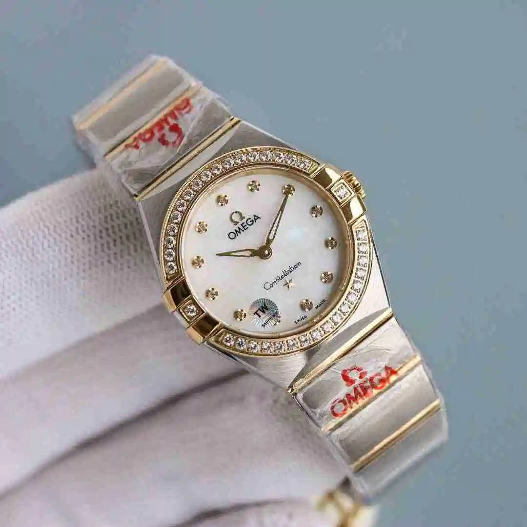 General Watches Omega Watch Women's Watch Paired with Original Fully Automatic Mechanical Movement Top Grade 316 Precision Steel Case with Mineral Super Strong Mirror Diameter 28mm kk08800 2 view 9