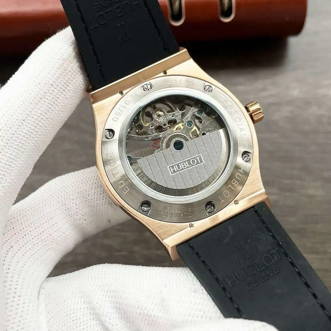 General Watches Hublot Watch Heng@ men's watch with original fully automatic mechanical movement, top-grade 316 stainless steel case and strap, mineral super mirror, diameter 45mm KK05250 view 2