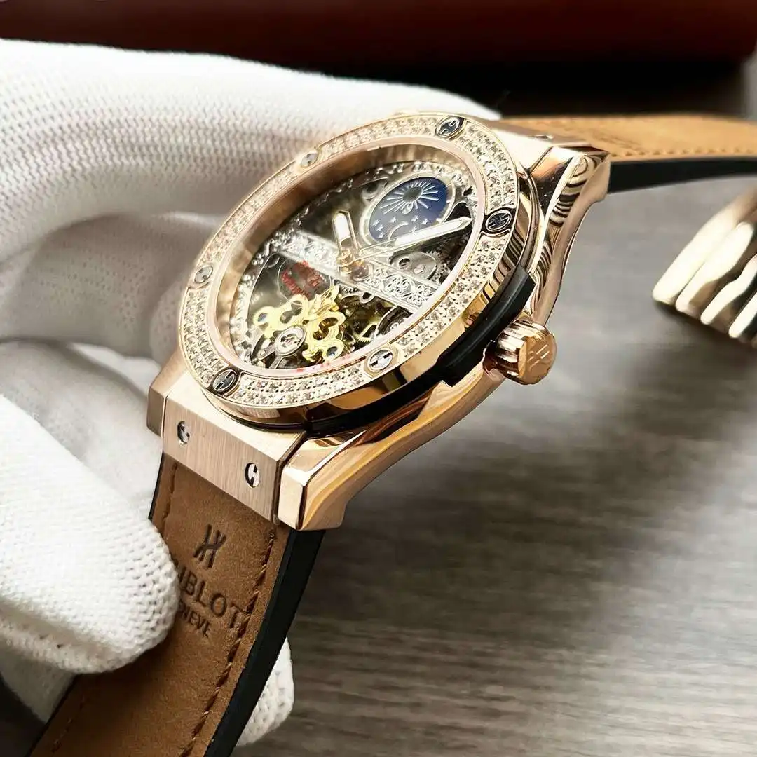 General Watches Hublot Watch Heng@ men's watch with original fully automatic mechanical movement, top-grade 316 stainless steel case and strap, mineral super mirror, diameter 45mm KK05250 view 4