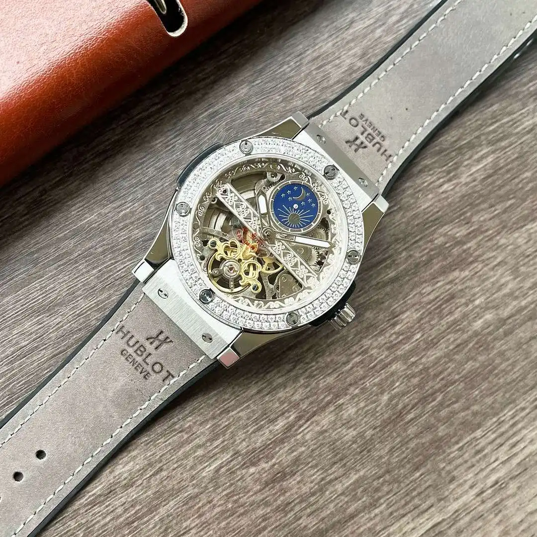 General Watches Hublot Watch Heng@ men's watch with original fully automatic mechanical movement, top-grade 316 stainless steel case and strap, mineral super mirror, diameter 45mm KK05250 view 5